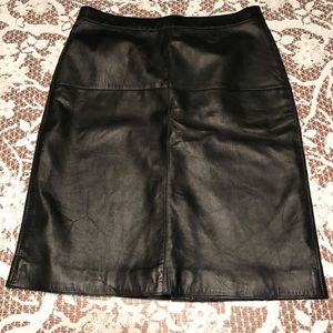 Isaac Mizrahi Black Leather Skirt Size 12